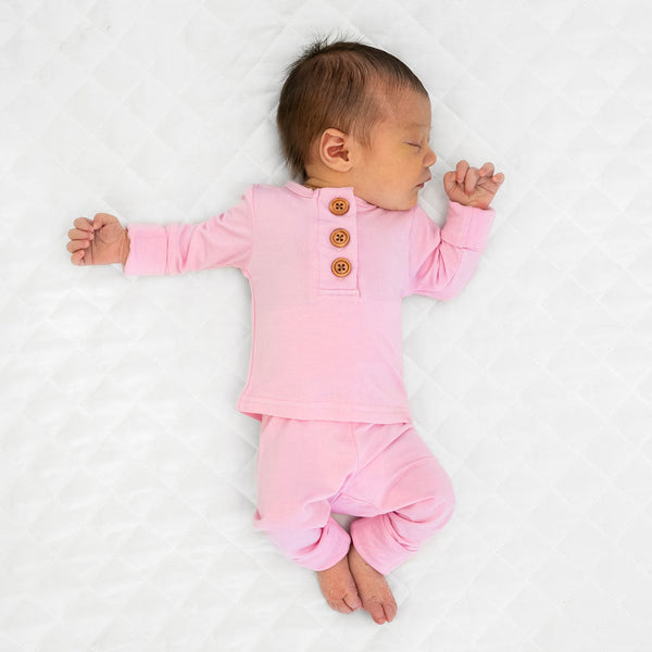 light-pink-infant-2-piece-bamboo-set Laree & Co - Sophia's StyleBaby Clothes-1